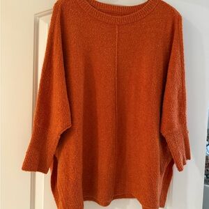 Lou & Grey Orange Poncho Sweater